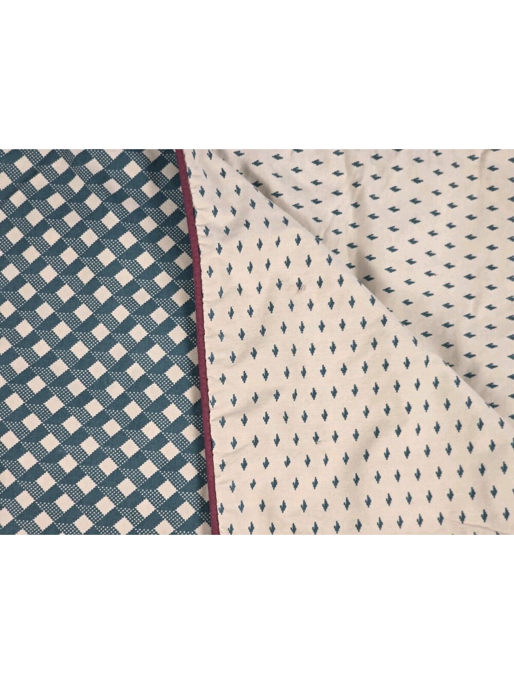 VTG Coming Home with Lands' End "Forest Taupe Grid" queen Duvet Cover